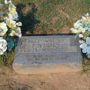 Poythress, Brett Watters 1966 - 1966; grandson of John Wallace Poythress; ggson of Robert Lee Poythress (b.1871)
Magnolia; 2638 23rd Av; Meridian, MS
Lot 72, Section 84