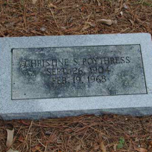 Poythress, Christine S. 1904 - 1968; wife of James Stroble Poythress
Magnolia; 2638 23rd Av; Meridian, MS
Lot 14, Section 11